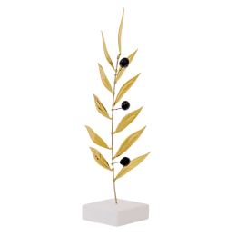 Olive Branch 25cm, Metal Decor, Gold Color, 1 Olive Branch 25cm, Metal Decor, Gold Color, 1