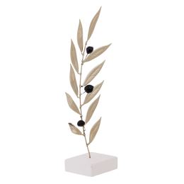 Olive Branch 25cm, Metal Decor, Silver Color, 1 Olive Branch 25cm, Metal Decor, Silver Color, 1