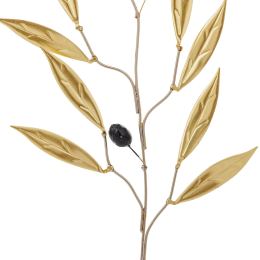 Κλαδί Ελιάς 27cm, Μεταλλικό Διακοσμητικό, Χρυσό, Μεγάλο, 2 Κλαδί Ελιάς 27cm, Μεταλλικό Διακοσμητικό, Χρυσό, Μεγάλο, 2
