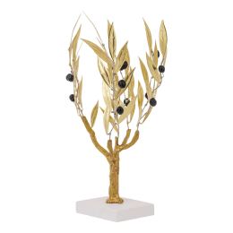 Olive Tree 33cm, Metal Decor, Gold Color, 1 Olive Tree 33cm, Metal Decor, Gold Color, 1