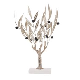Olive Tree 33cm, Metal Decor, Silver Color Olive Tree 33cm, Metal Decor, Silver Color