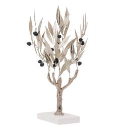Olive Tree 33cm, Metal Decor, Silver Color, 1 Olive Tree 33cm, Metal Decor, Silver Color, 1