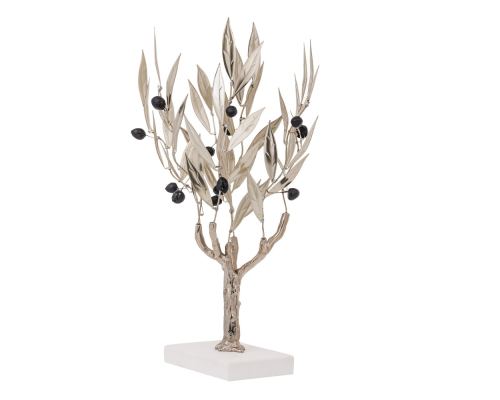Olive Tree 33cm, Metal Decor, Silver Color, 1