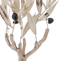 Olive Tree 33cm, Metal Decor, Silver Color, 2 Olive Tree 33cm, Metal Decor, Silver Color, 2