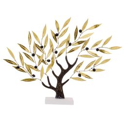 Olive Tree 36cm, Metal Decor, Gold & Brown Color Olive Tree 36cm, Metal Decor, Gold & Brown Color