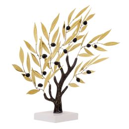 Olive Tree 36cm, Metal Decor, Gold & Brown Color, 1 Olive Tree 36cm, Metal Decor, Gold & Brown Color, 1