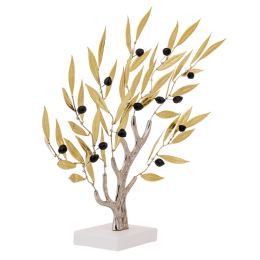Olive Tree 36cm, Metal Decor, Gold & Silver Color, 1 Olive Tree 36cm, Metal Decor, Gold & Silver Color, 1