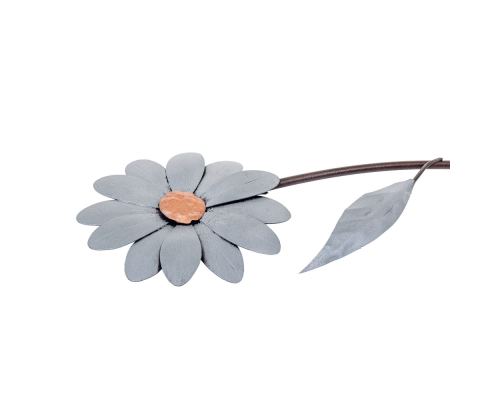 Daisy Flower - Wall Art Decor, Handmade Metal Sculpture - Silver Color, 35cm, 1