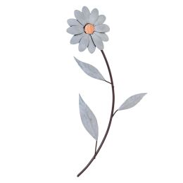Daisy Flowers - Handmade Metal Wall Decorative Set of 2, Silver, 35cm, 1 Daisy Flowers - Handmade Metal Wall Decorative Set of 2, Silver, 35cm, 1