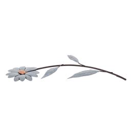 Daisy Flowers - Handmade Metal Wall Decorative Set of 2, Silver, 35cm, 3 Daisy Flowers - Handmade Metal Wall Decorative Set of 2, Silver, 35cm, 3