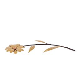 Daisy Flowers - Handmade Metal Wall Decorative Set of 2, Gold, 35cm, 3 Daisy Flowers - Handmade Metal Wall Decorative Set of 2, Gold, 35cm, 3
