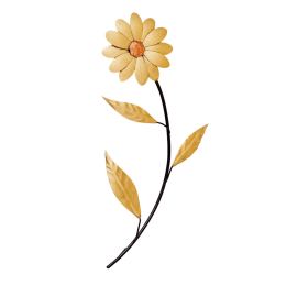 Daisy Flowers - Handmade Metal Wall Decorative Set of 2, Gold & Silver, 35cm, 1 Daisy Flowers - Handmade Metal Wall Decorative Set of 2, Gold & Silver, 35cm, 1