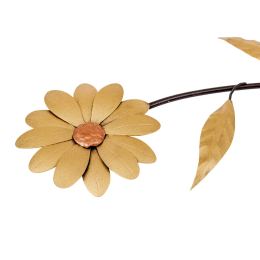 Daisy Flowers - Handmade Metal Wall Decorative Set of 2, Gold & Silver, 35cm, 2 Daisy Flowers - Handmade Metal Wall Decorative Set of 2, Gold & Silver, 35cm, 2