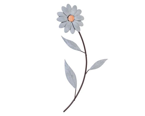 Daisy Flowers - Handmade Metal Wall Decorative Set of 2, Gold & Silver, 35cm, 4