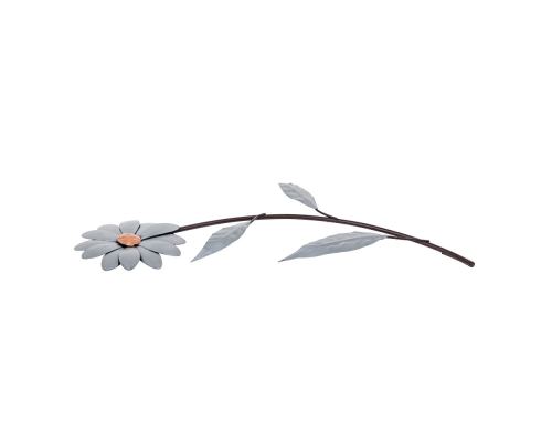 Daisy Flowers - Handmade Metal Wall Decorative Set of 2, Gold & Silver, 35cm, 6
