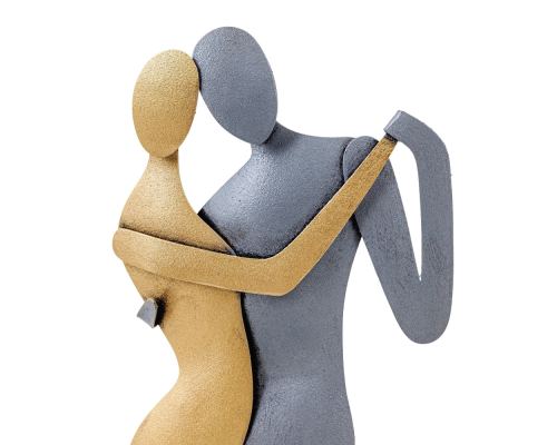 Ζευγάρι Χορευτές Tango - Μεταλλικό Διακοσμητικό Τοίχου &ι Επιτραπέζιο, 26 cm, 2