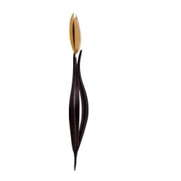 Tulip Flower - Wall Art Decor, Handmade Metal Sculpture - Gold & Brown Color, 33cm - 3 Tulip Flower - Wall Art Decor, Handmade Metal Sculpture - Gold & Brown Color, 33cm - 3