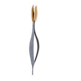 Tulip Flower - Wall Art Decor, Handmade Metal Sculpture - Gold & Silver Color, 33cm, 2 Tulip Flower - Wall Art Decor, Handmade Metal Sculpture - Gold & Silver Color, 33cm, 2