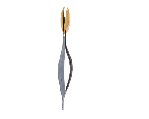 Tulip Flowers - Handmade Metal Wall Decorative Set of 2, Gold & Silver, 33cm - 4