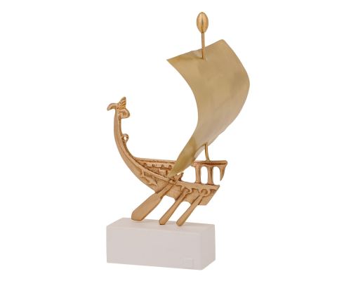 Μεταλλικό Γλυπτό Μινιατούρα - Τριήρης, 16,5cm, 3