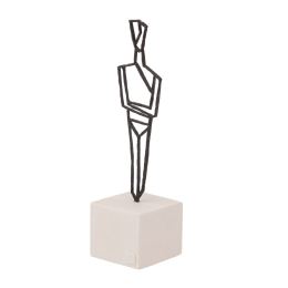 Cycladic Idol Design -Table Sculpture Solid Brass, 13cm, Black Color, 2 Cycladic Idol Design -Table Sculpture Solid Brass, 13cm, Black Color, 2