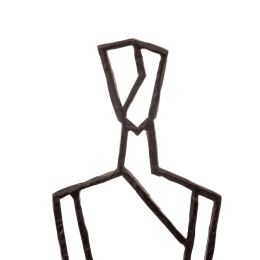 Cycladic Idol Design -Table Sculpture Solid Brass, 13cm, Black Color, 3 Cycladic Idol Design -Table Sculpture Solid Brass, 13cm, Black Color, 3