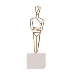 Cycladic Idol Design -Table Sculpture Solid Brass, 13cm, Gold Color Cycladic Idol Design -Table Sculpture Solid Brass, 13cm, Gold Color