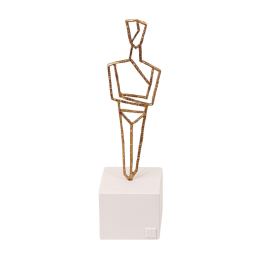 Cycladic Idol Design -Table Sculpture Solid Brass, 13cm, Gold Color, 1 Cycladic Idol Design -Table Sculpture Solid Brass, 13cm, Gold Color, 1