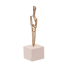 Cycladic Idol Design -Table Sculpture Solid Brass, 13cm, Gold Color, 2 Cycladic Idol Design -Table Sculpture Solid Brass, 13cm, Gold Color, 2