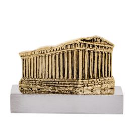 Acropolis (Parthenon), Table Sculpture - Solid Aluminum & Brass, 10cm Acropolis (Parthenon), Table Sculpture - Solid Aluminum & Brass, 10cm