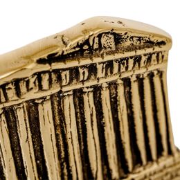 Acropolis (Parthenon), Table Sculpture - Solid Aluminum & Brass, 10cm - 2 Acropolis (Parthenon), Table Sculpture - Solid Aluminum & Brass, 10cm - 2