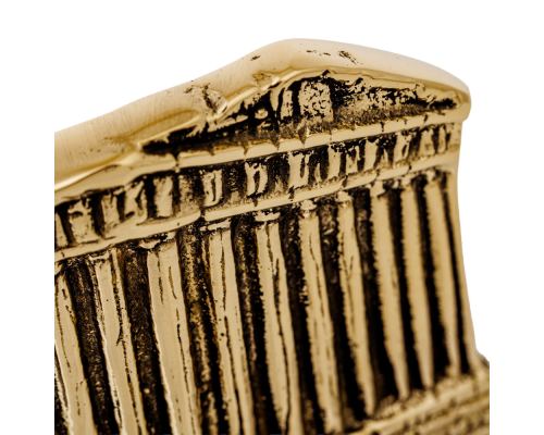 Acropolis (Parthenon), Table Sculpture - Solid Aluminum & Brass, 10cm - 2