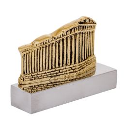 Acropolis (Parthenon), Table Sculpture - Solid Aluminum & Brass, 10cm - 3 Acropolis (Parthenon), Table Sculpture - Solid Aluminum & Brass, 10cm - 3