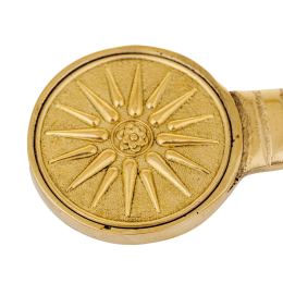 Letter Opener, Handmade of Solid Brass Metal, Stylish Desk Accessory, Greek Vergina Sun Design - 3