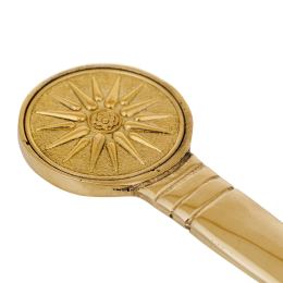 Letter Opener, Handmade of Solid Brass Metal, Stylish Desk Accessory, Greek Vergina Sun Design - 2