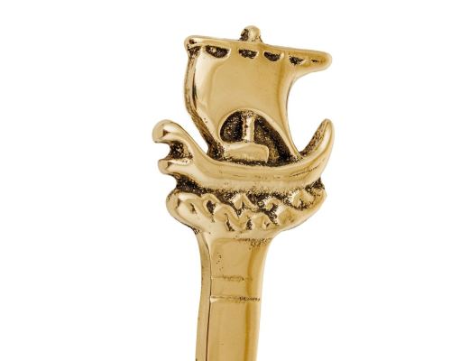 Letter Opener, Handmade of Solid Brass Metal, Stylish Desk Accessory, Trireme Design - 2