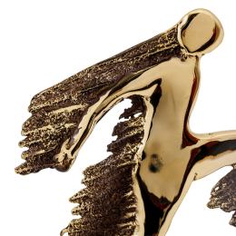 Runner, Table Sculpture Solid Aluminum & Brass, 21cm - 3 Runner, Table Sculpture Solid Aluminum & Brass, 21cm - 3