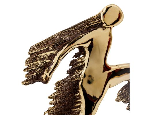 Runner, Table Sculpture Solid Aluminum & Brass, 21cm - 3