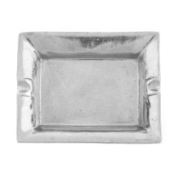 Ashtray - Handmade Solid Aluminum - Rectangular - Silver