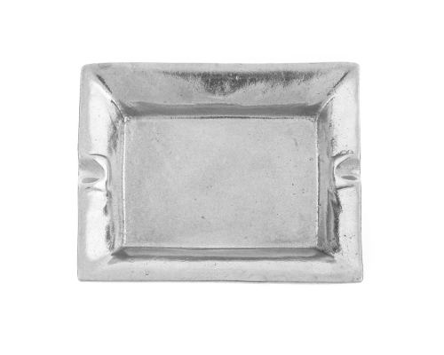 Ashtray - Handmade Solid Aluminum - Rectangular - Silver