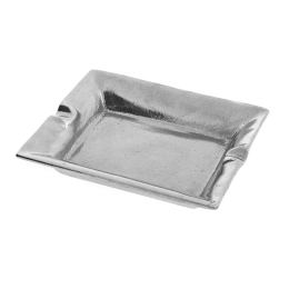 Ashtray - Handmade Solid Aluminum - Rectangular - Silver