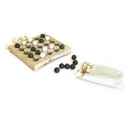 Seega Decorative Board Game - Premium Handmade Ceramic, Ancient Game Replica Set, 25.5cm (10")