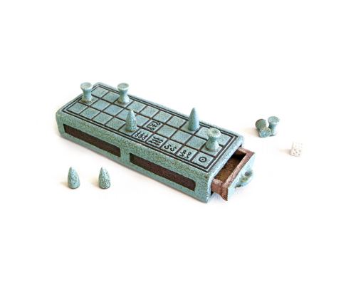 Senet Decorative Board Game - Premium Handmade Ceramic Replica Set. 32cm (12.6")