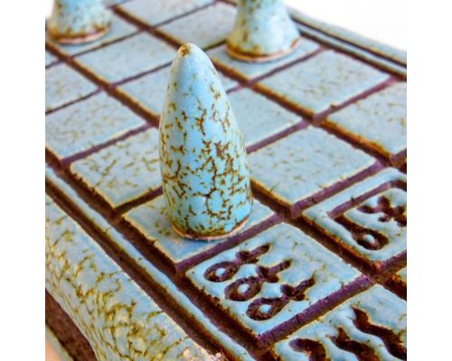 Senet Decorative Board Game - Premium Handmade Ceramic Replica Set. 32cm (12.6")