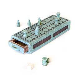 Senet Decorative Board Game - Premium Handmade Ceramic Replica Set. 32cm (12.6")