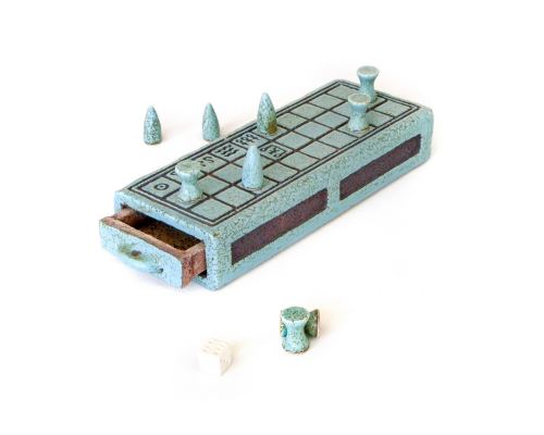 Senet Decorative Board Game - Premium Handmade Ceramic Replica Set. 32cm (12.6")