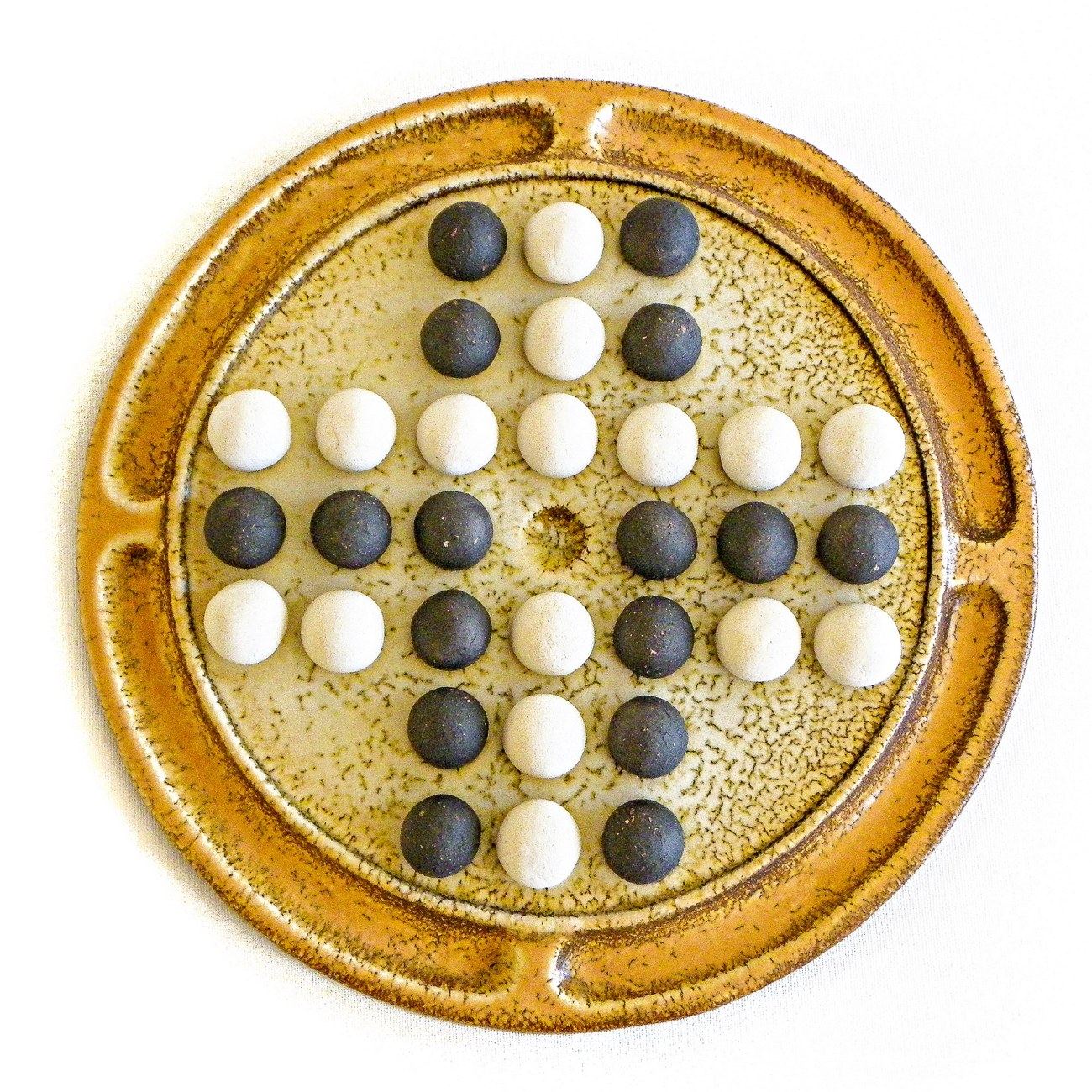 Solitaire Decorative Board Game Premium Handmade Ceramic Replica Set