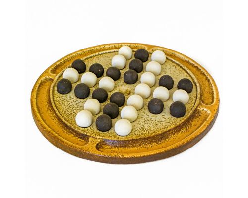 Solitaire Decorative Board Game - Premium Handmade Ceramic Replica Set. 32cm (12.6'')