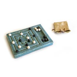 Nine Men's Morris Decorative Board Game - Handmade Premium Ceramic Replica Set. 23cm (9")