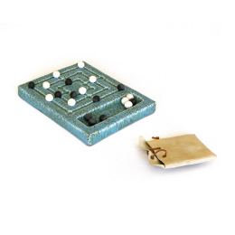 Nine Men's Morris Decorative Board Game - Handmade Premium Ceramic Replica Set. 23cm (9")